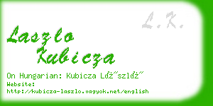 laszlo kubicza business card